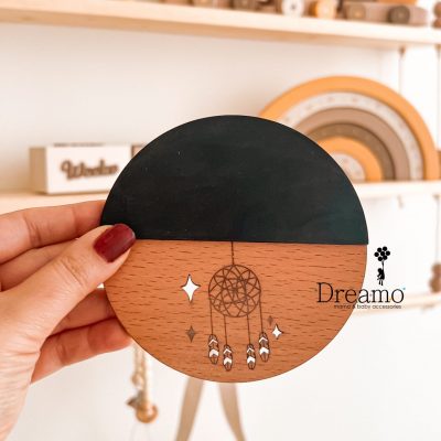 دیسک چوبی تخته سیاه (اطلاعات تولد) طرح بوهو