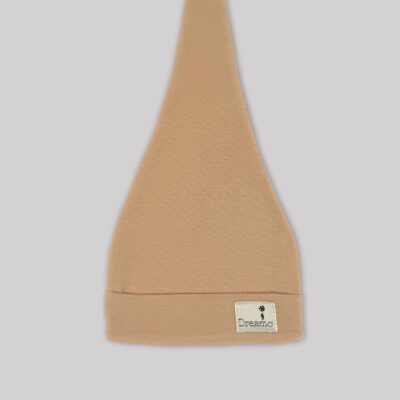 کلاه پنبه ای گره ای کرم - نسکافه ای نوزاد