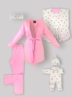 ست 6 تکه شیردهی طرح پروانه با سرهمی و کلاه