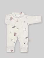 ست لباس بارداری / شیردهی مادر و نوزاد 6تکه پنبهٔ ارگانیک طرح مادلین با سرهمی و کلاه سایز 1 | برند دریمو - Image 15