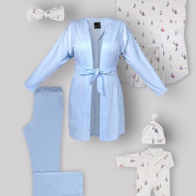 ست 6 تکه شیردهی طرح پیتر ربیت با سرهمی و کلاه