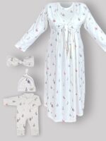 ست پیراهن بارداری/شیردهی/زایمان طرح پیتر ربیت