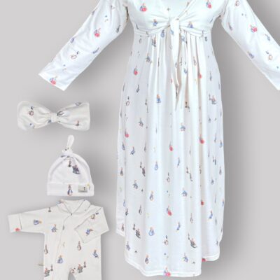 ست پیراهن بارداری/شیردهی/زایمان طرح پیتر ربیت