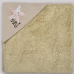 پتو دورپیچ دولایه نوزاد (پشت تدی) کلاه دار طرح ستاره | برند دریمو