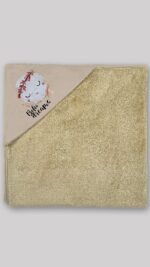 پتو دورپیچ دو لایه کلاه‌دار نوزاد (پشت تدی) طرح ماه | برند دریمو