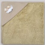 پتو دورپیچ دولایه نوزاد (پشت تدی) کلاه دار طرح تدی | برند دریمو