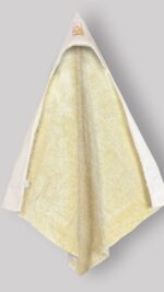 پتو دورپیچ دولایه نوزاد (پشت تدی) کلاه دار طرح خرس | برند دریمو