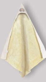 پتو دورپیچ دولایه نوزاد (پشت تدی) کلاه دار طرح رنگین کمان | برند دریمو