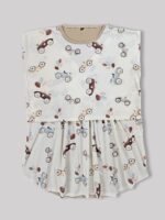 بلوز شیردهی مادر طرح ماشین- سایز1 - تمام پنبه ارگانیک ضد حساسیت  |برند دریمو