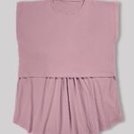 بلوز شیردهی مادر تک رنگ کالباسی- سایز2 - تمام پنبه ارگانیک ضد حساسیت|برند دریمو