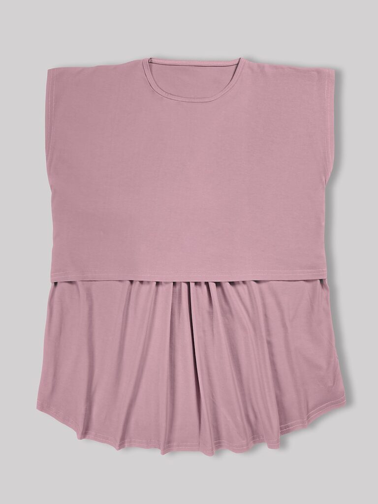 بلوز شیردهی مادر تک رنگ کالباسی- سایز2 - تمام پنبه ارگانیک ضد حساسیت|برند دریمو