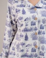 ست بلوز و شلوار 100% پنبه ارگانیک طرح ویلیج Village | برند دریمو - Image 3