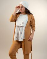 ست 6 تکه شیردهی طرح مادلین با سرهمی و کلاه