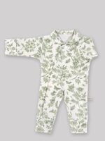 ست سرهمی و کلاه (سایز 0 تا 2 ماه) پنبه ارگانیک طرح هربا (Herba) | برند دریمو - Image 3