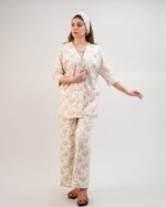 ست 3 تکه راحتی / بیمارستانی (بدون هدبند/ تل) پنبهٔ ارگانیک طرح آمبر(Amber) | برند دریمو - Image 2