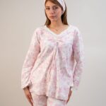 ست بلوز و شلوار کژوال (بدون هدبند/ تل) پنبه ارگانیک طرح فلورا (Flora) | برند دریمو