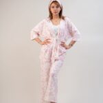 ست 3 تکه راحتی / بیمارستانی (بدون هدبند/ تل) پنبهٔ ارگانیک طرح فلورا (Flora) | برند دریمو