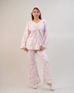 ست بلوز و شلوار کژوال (بدون هدبند/ تل) پنبه ارگانیک طرح فلورا (Flora) | برند دریمو - Image 2