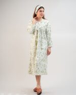 پیراهن راحتی با قابلیت شیردهی آسان (بدون هدبند/ تل) پنبه ارگانیک طرح هربا (Herba) | برند دریمو - Image 2