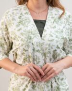 ست 3 تکه راحتی / بیمارستانی (بدون هدبند/ تل) پنبهٔ ارگانیک طرح هربا(Herba) | برند دریمو - Image 3