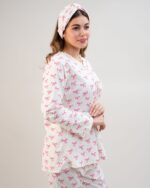 ست بلوز و شلوار کژوال بارداری / راحتی (بدون هدبند/ تل) پنبه ارگانیک طرح پاپیون(Papillon) | برند دریمو - Image 2