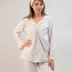 ست بلوز و شلوار کژوال (بدون هدبند/ تل) پنبه ارگانیک طرح اسکارلت (Scarlet) | برند دریمو