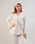 ست بلوز و شلوار کژوال (بدون هدبند/ تل) پنبه ارگانیک طرح اسکارلت (Scarlet) | برند دریمو