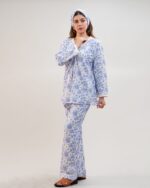 ست بلوز و شلوار کژوال (بدون هدبند/ تل) پنبه ارگانیک طرح ویولا (Viola) | برند دریمو - Image 2