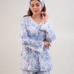 ست بلوز و شلوار کژوال (بدون هدبند/ تل) پنبه ارگانیک طرح ویولا(Viola) | برند دریمو