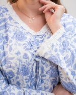 ست بلوز و شلوار کژوال (بدون هدبند/ تل) پنبه ارگانیک طرح ویولا (Viola) | برند دریمو - Image 3