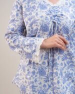 ست بلوز و شلوار کژوال (بدون هدبند/ تل) پنبه ارگانیک طرح ویولا (Viola) | برند دریمو - Image 4