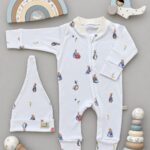 ست سرهمی و کلاه نوزادی پسرانه طرح پیتر ربیت Peter Rabbit |برند دریمو|